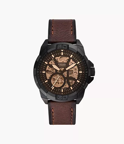 Fossil Uhr Bronson Automatikwerk LiteHide-Leder braun
