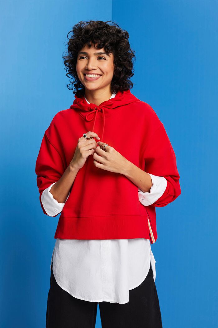 Hoodie aus Baumwollfleece
