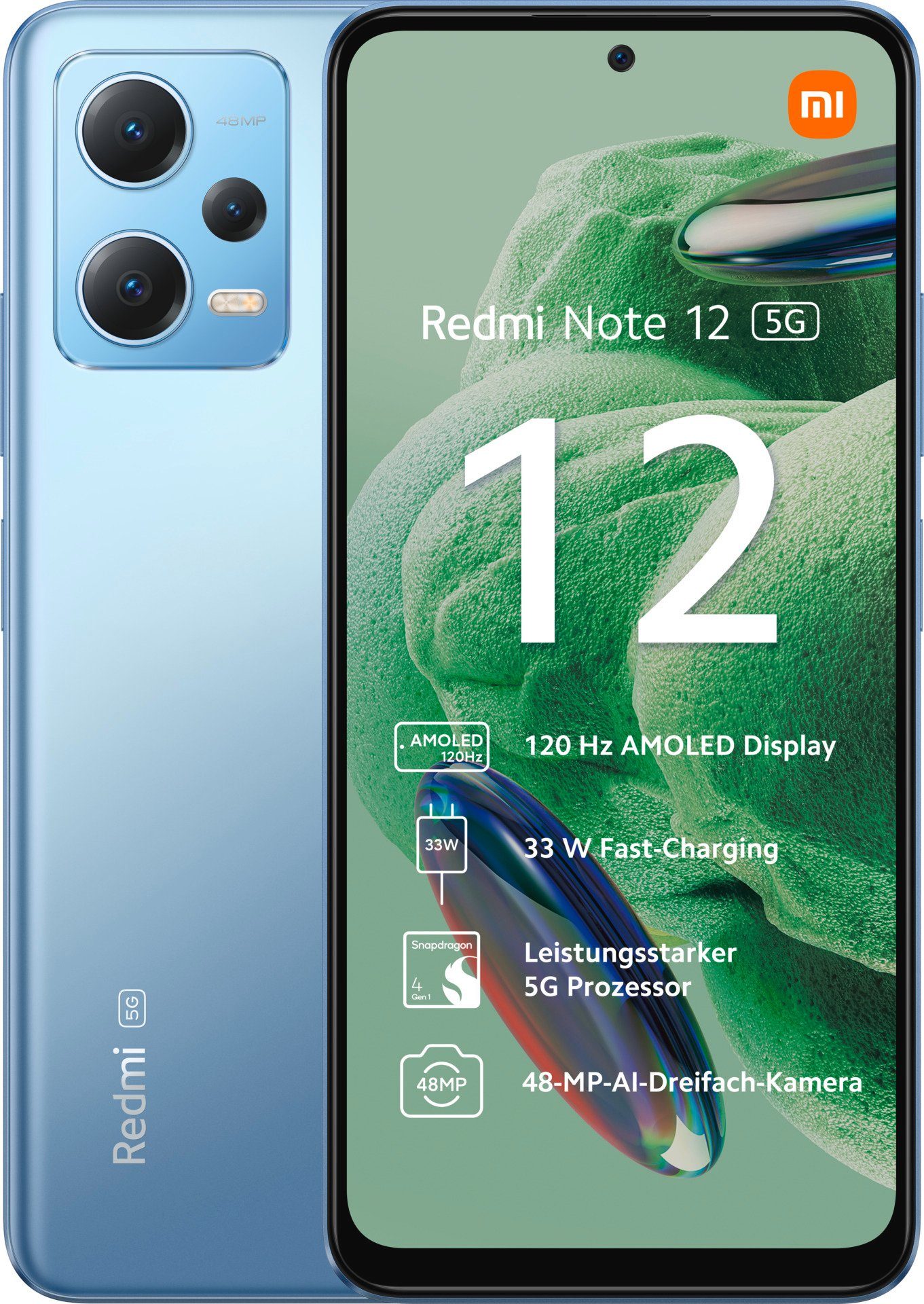 Xiaomi Redmi Note 12 5G 4GB+128GB Smartphone (16,94 cm/6,67 Zoll, 128 GB Speicherplatz, 48 MP Kamera)