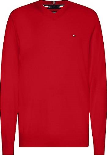 TOMMY HILFIGER Herren Strickpullover V-Kragen Baumwolle/Kaschmir Regular Fit