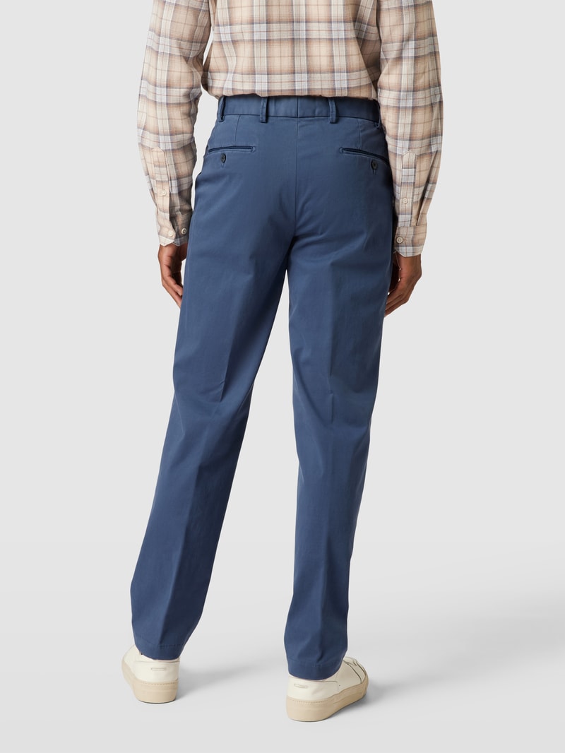 Regular Fit Chino mit Paspeltaschen Modell 'PEAKER' in rauchblau