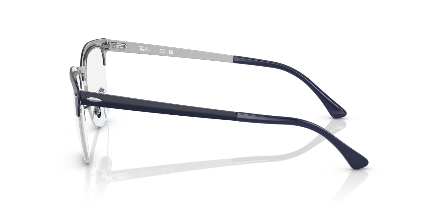 CLUBMASTER METAL OPTICS - Albastru lustruit pe argintiu