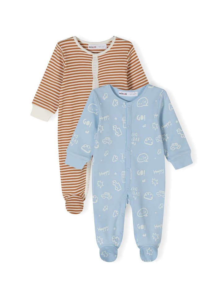 Minoti 2er. Set: Strampler 24babypack17 in beige günstig kaufen