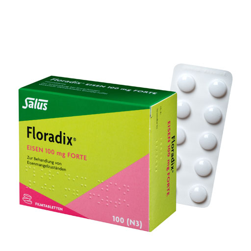 FLORADIX Eisen 100 mg forte Filmtabletten  100 St  Filmtabletten