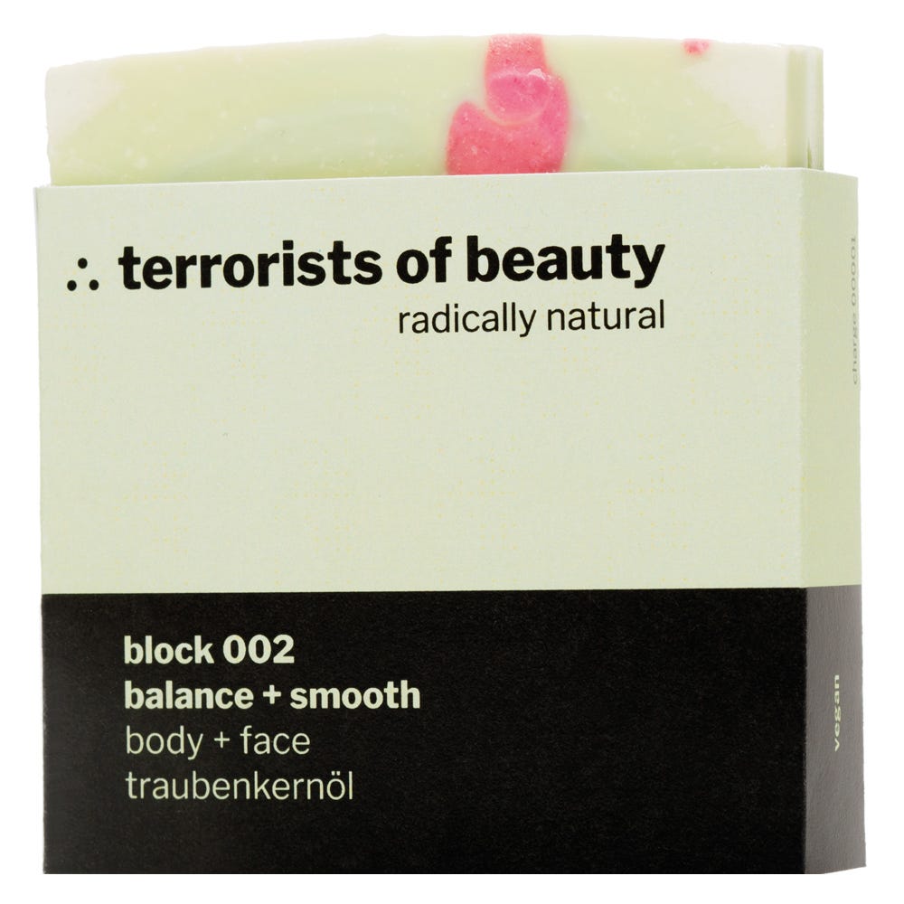 terrorists of beauty block 002 balance + smooth Seife 100 g