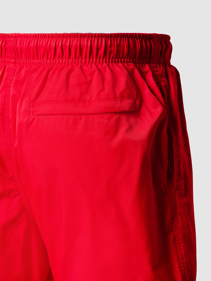 Badehose mit Label-Stitching Modell 'Gregory' in rot