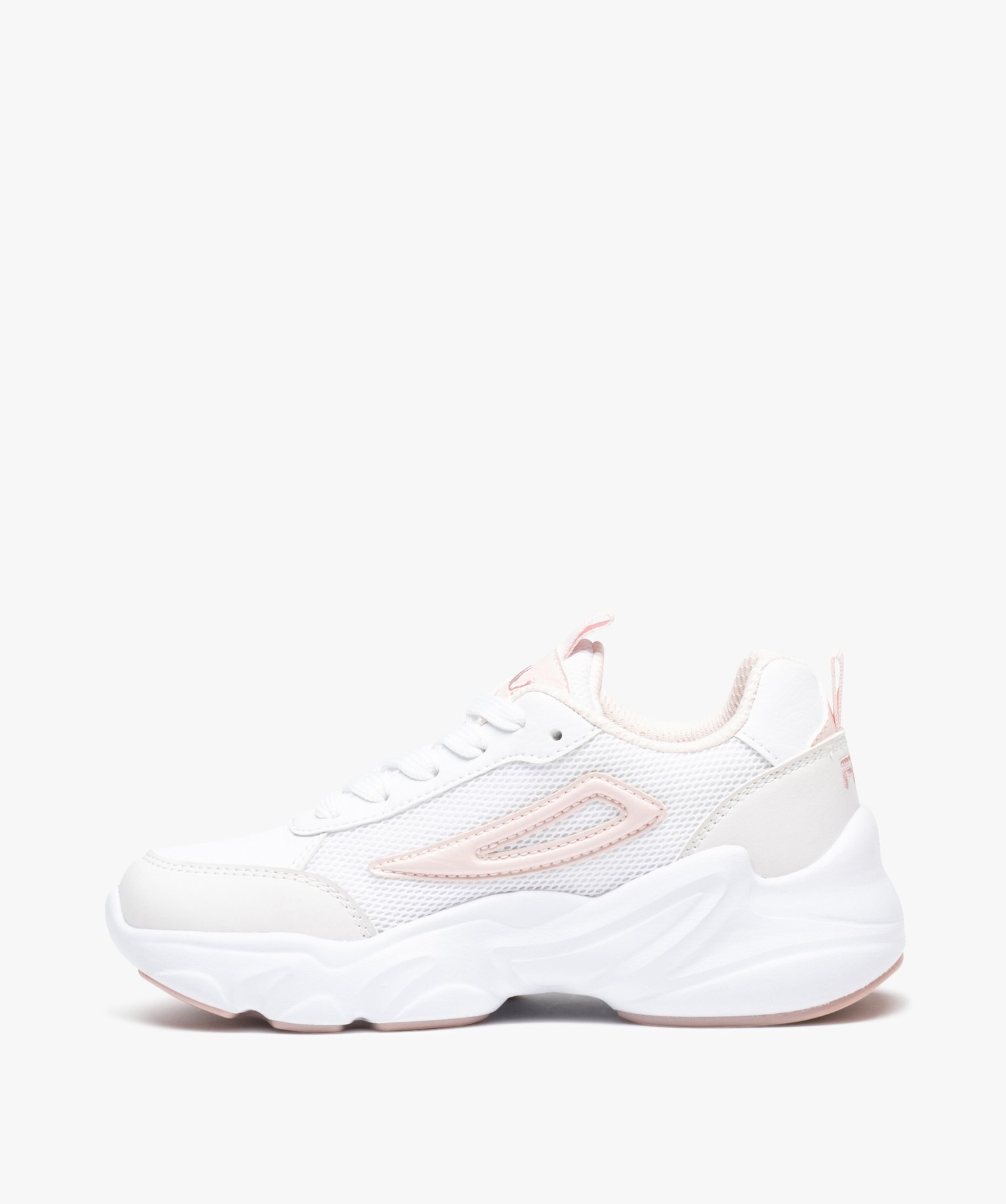 Baskets fille bicolores à lacets - Fila blanc | GEMO