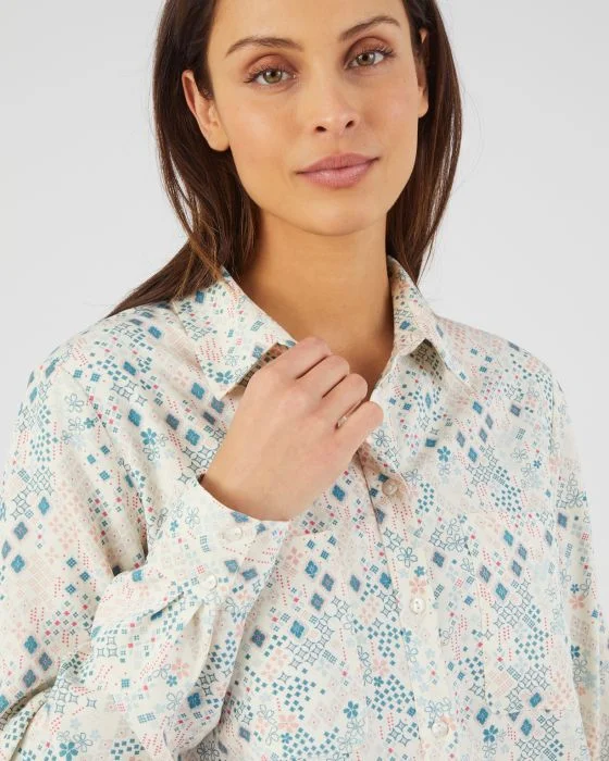 Chemisier pure viscose chaude imprimé