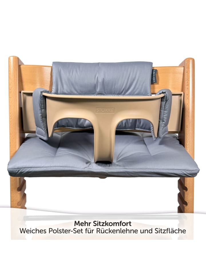 LaLoona Sitzkissen / Hochstuhlauflage für Stokke Tripp Trapp in grau günstig kaufen onesize