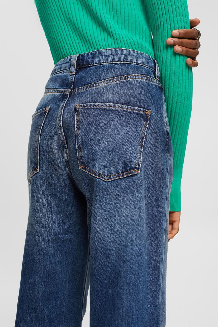 High-Rise-Jeans mit weitem Bein