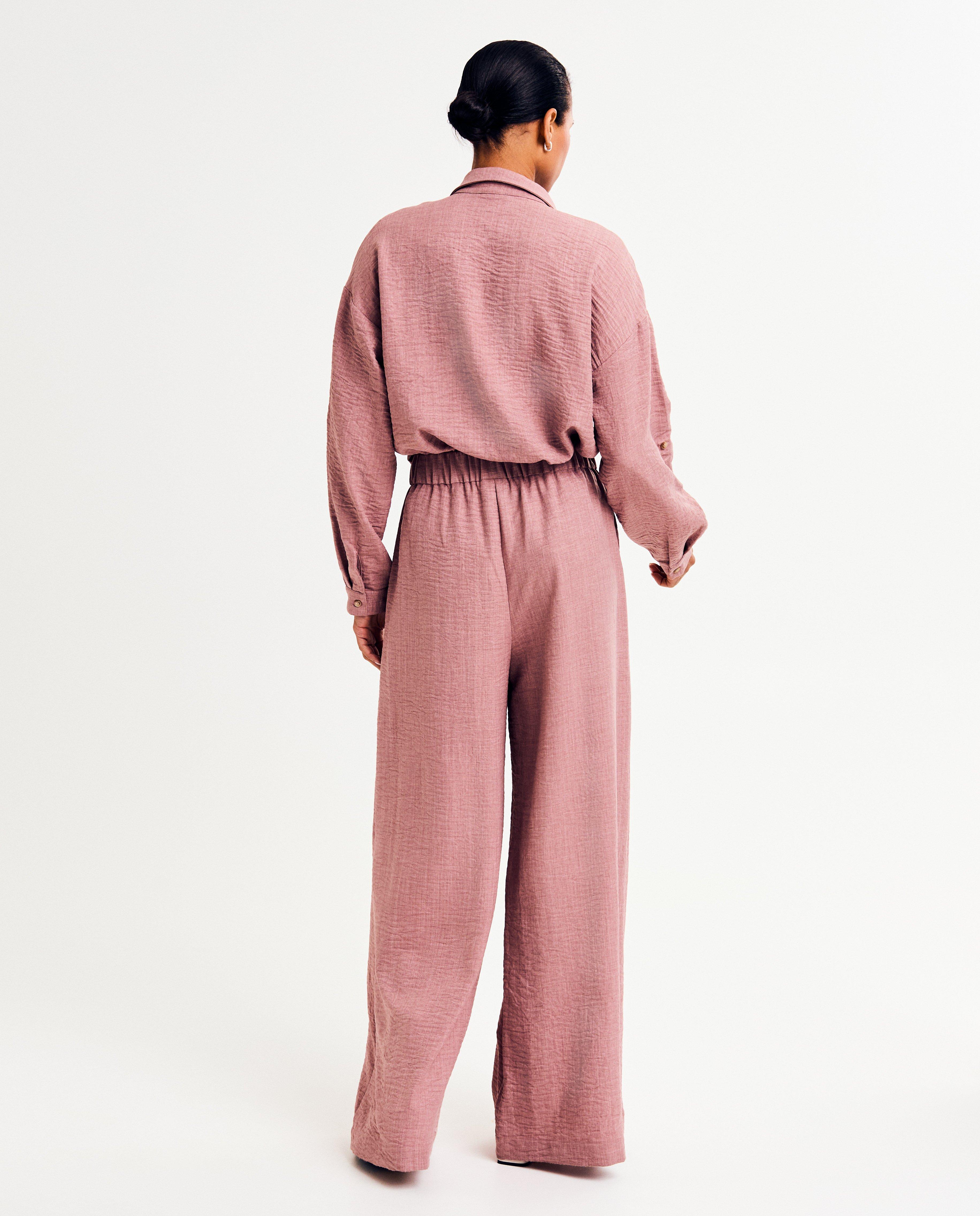 Pantaloni roz piperat liliac