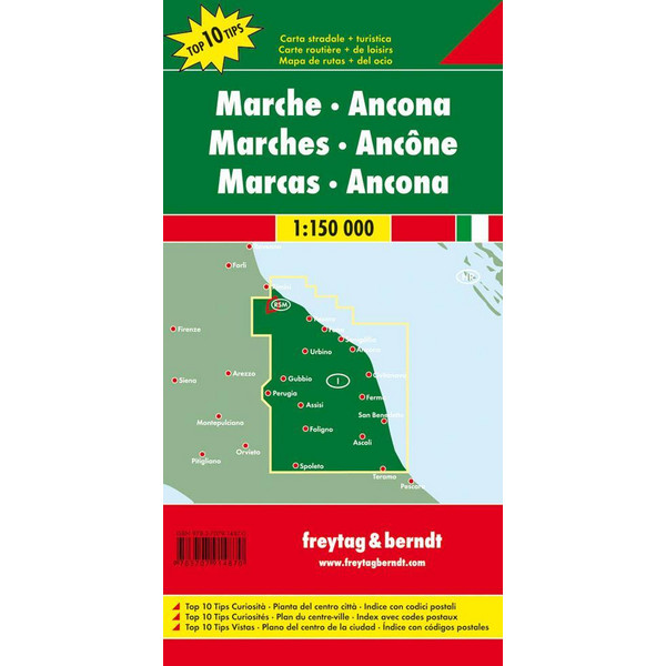 Marken - Ancona 1 : 150 000 - Straßenkarte