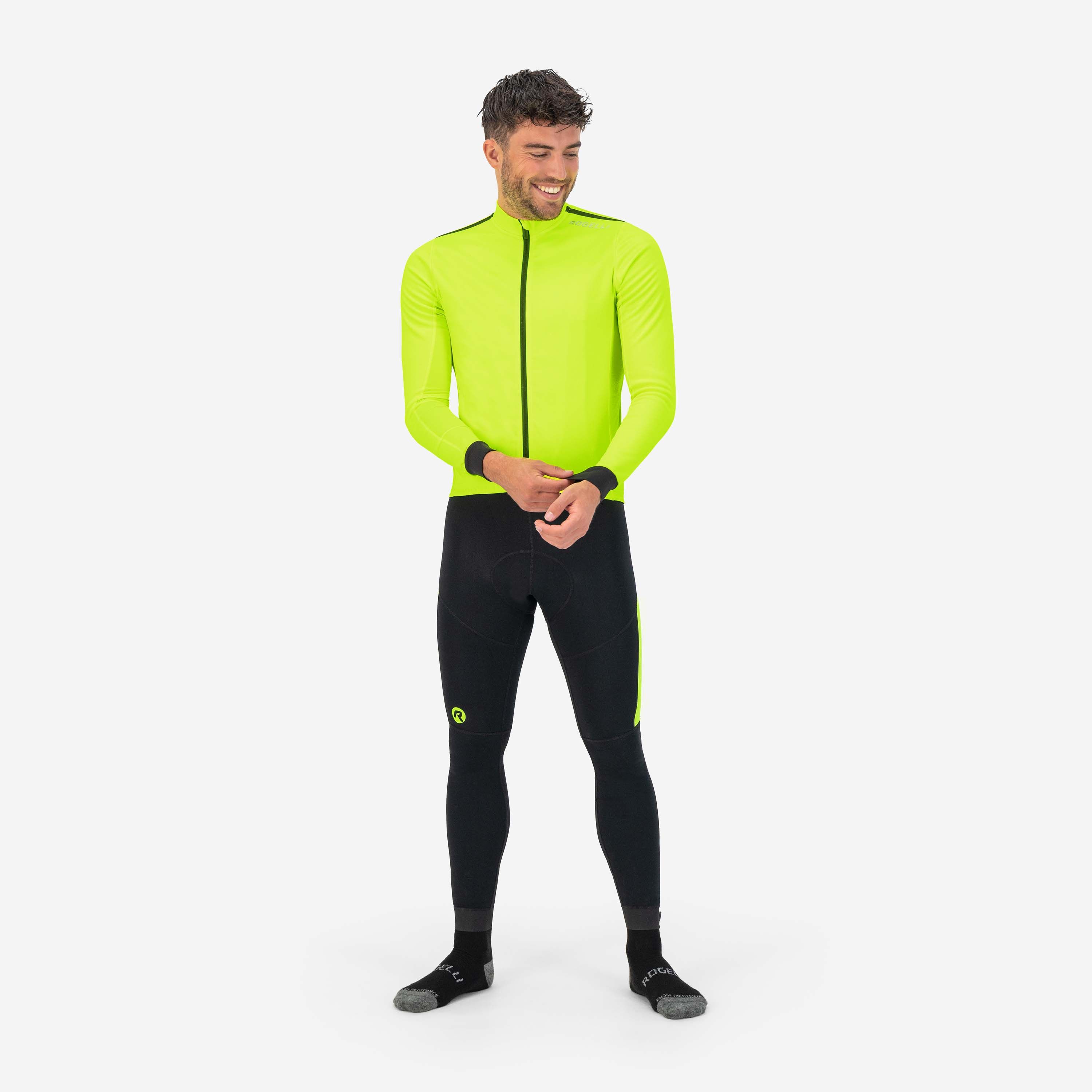 Rogelli Core Fluor Yellow Herren Langarm-Radtrikot