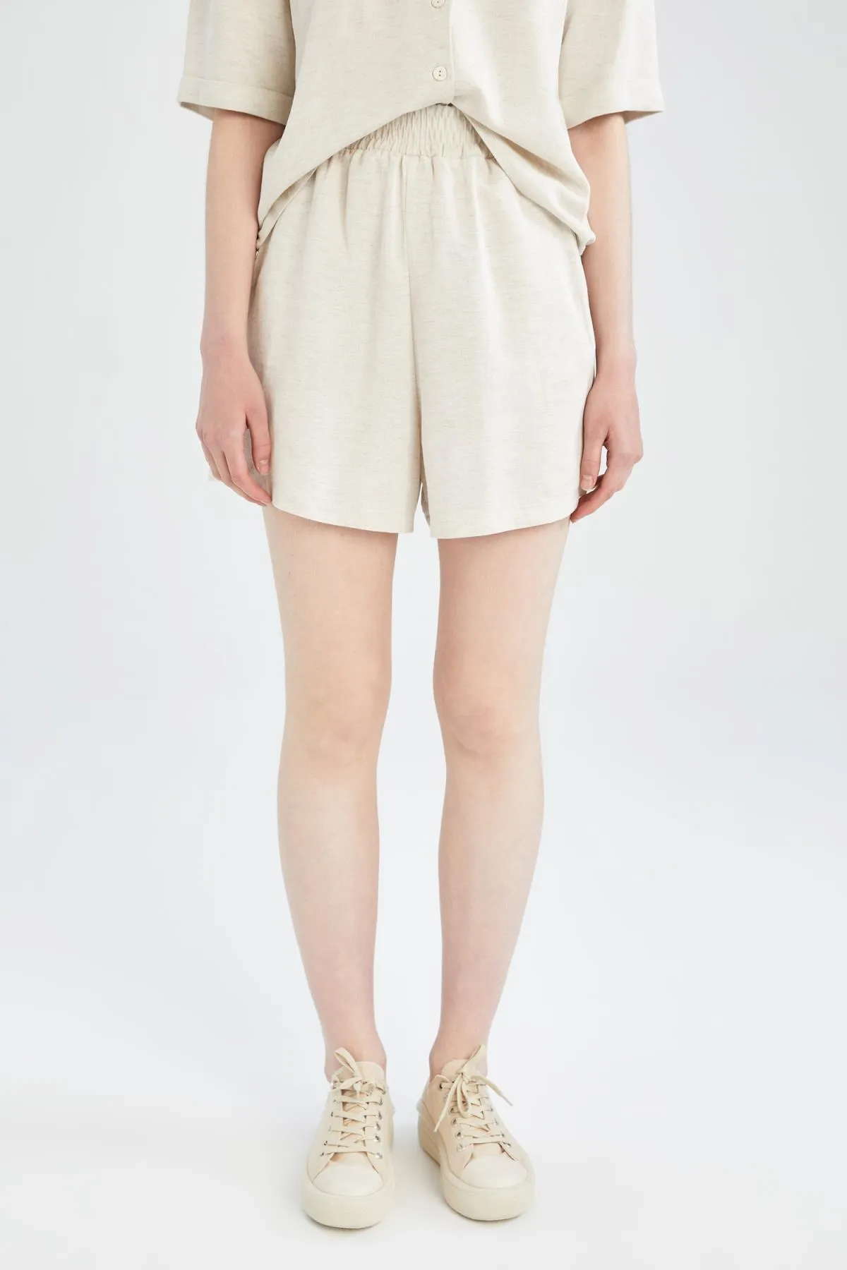 DeFacto  Relax-Fit-Shorts in Leinenoptik mit flexibler Taille und Taschen