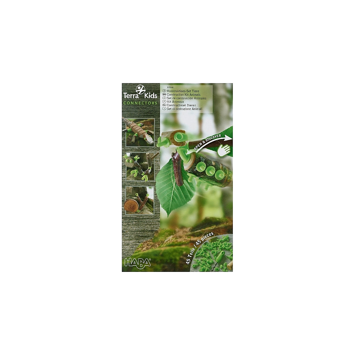 HABA 305344 Terra Kids Connectors – Konstruktions-Set Tiere