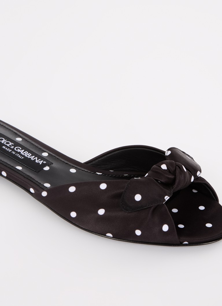 Satenske papuče Dolce & Gabbana s printom tufnica