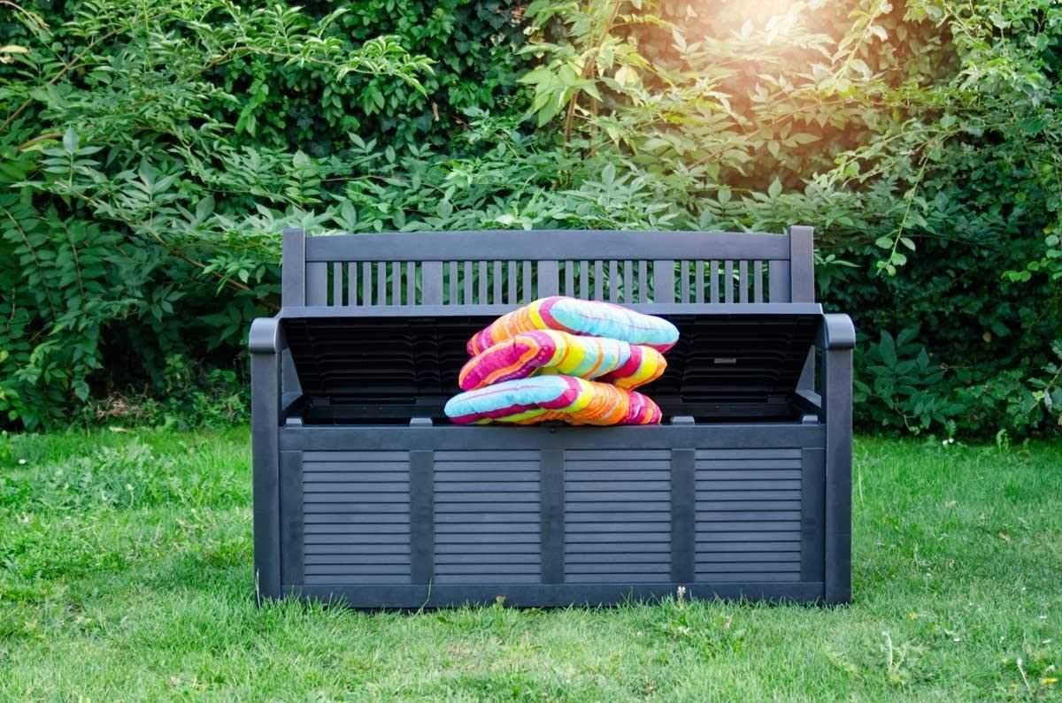 made2trade Gartenbank, für 2 Personen mit 280 Liter Stauraum