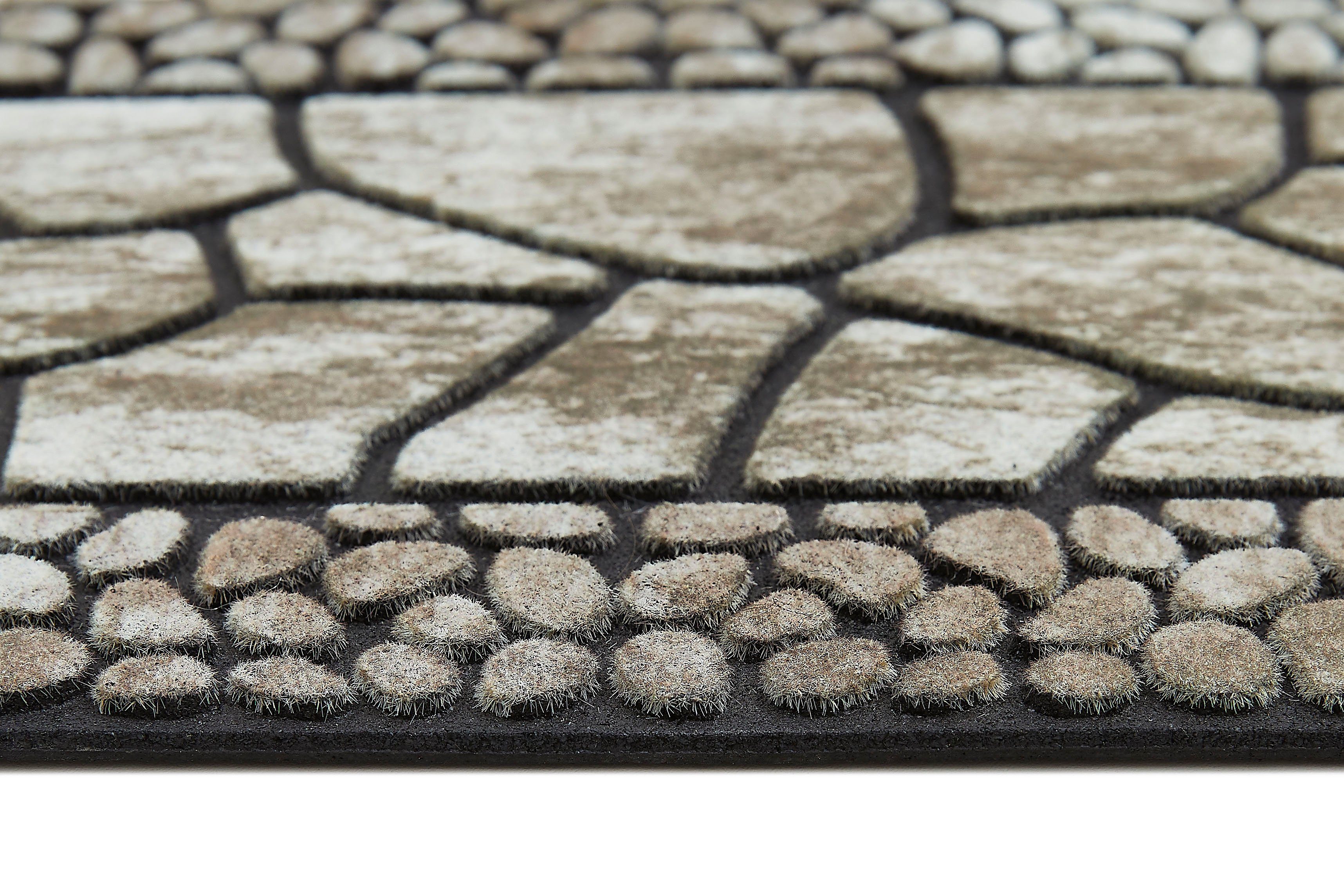 Stufenmatte Outdoor, Andiamo, rechteckig, Höhe: 6 mm, Outdoor-Stufenmatten, Stein Motiv, Gartenbereich, Eingangsbereich