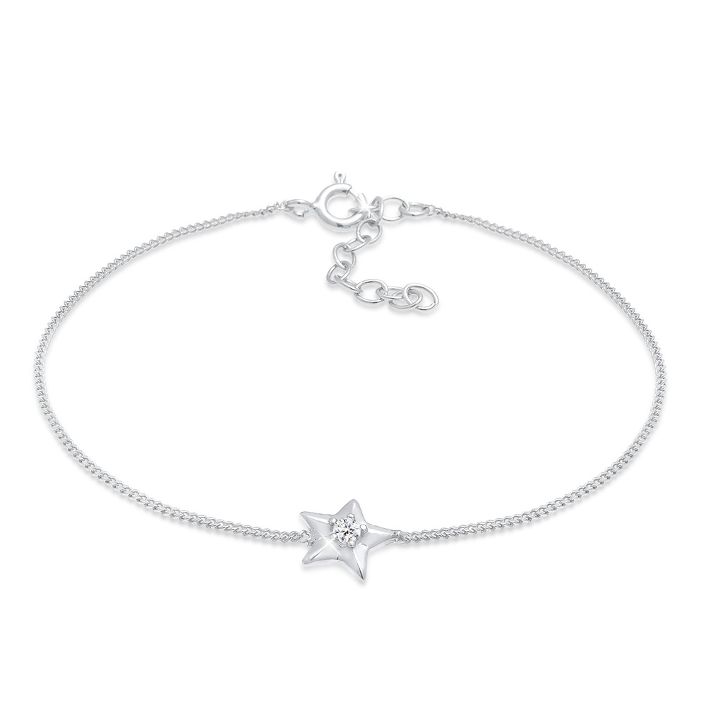 Elli Elli Bracelet Filigrane d'une étoile féminine avec cristaux en 925/1000 argent ma Bracelet