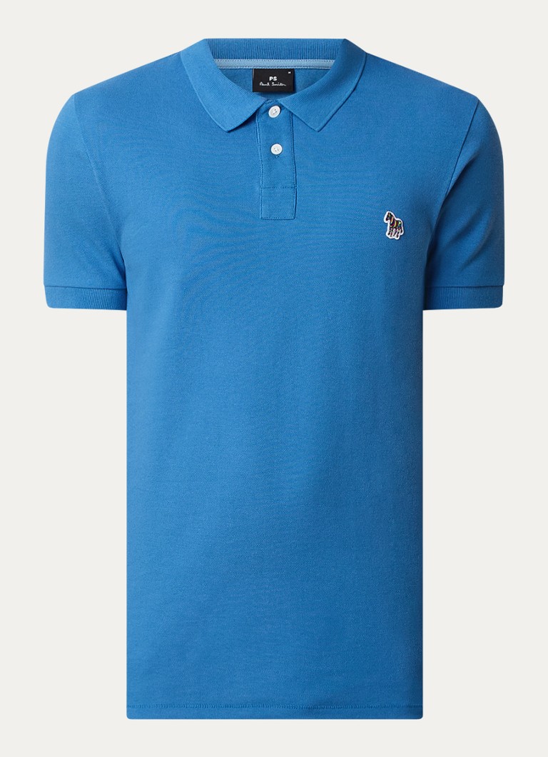 PS Paul Smith pieguļoša polo krekls ar izšuvumu no logotipa