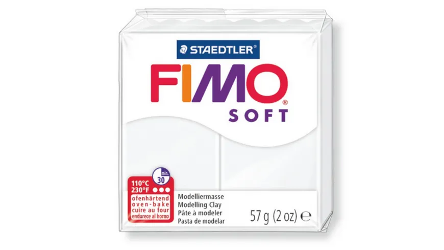 STAEDTLER FIMO - 8020-0 soft Ofenhärtende Modelliermasse weiß 57 g