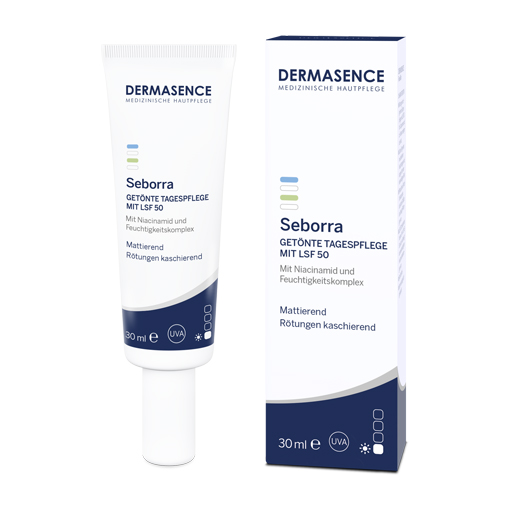 DERMASENCE Seborra Getönte Tagespflege mit LSF 50  30 ml  Creme