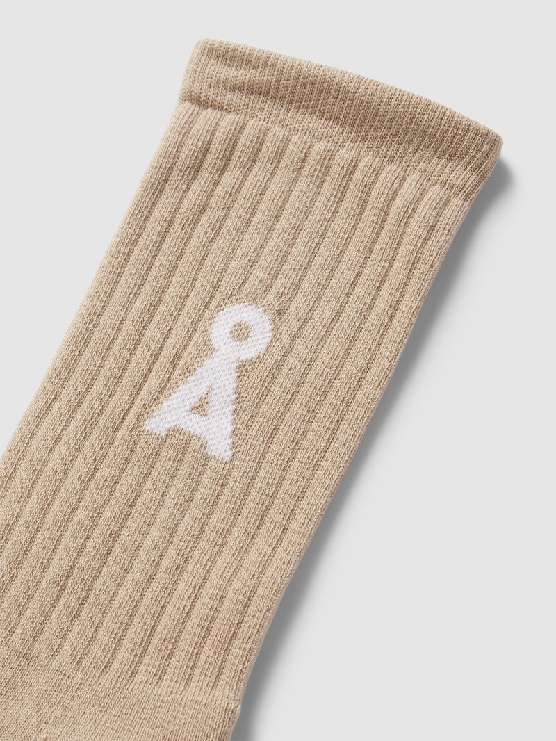Socken mit Label-Details Modell 'SAAMUS BOLD' in sand