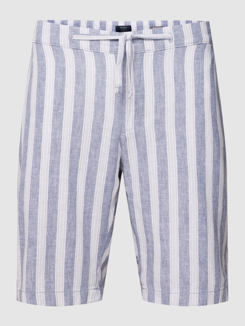 Bermudas mit Streifenmuster in bleu