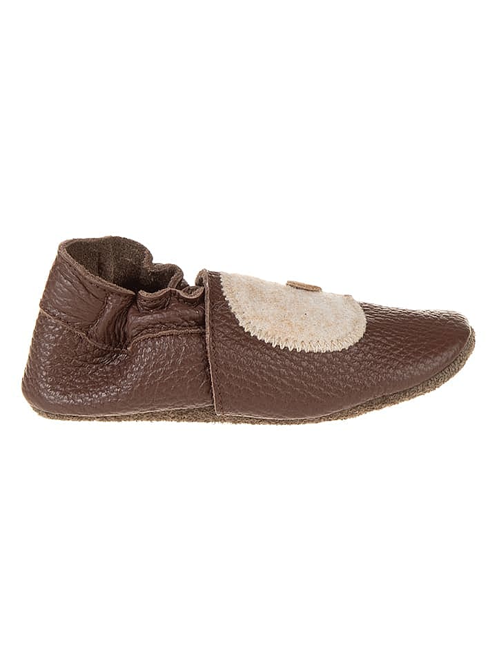 lamino Leder-Krabbelschuhe in Braun günstig kaufen 22/23