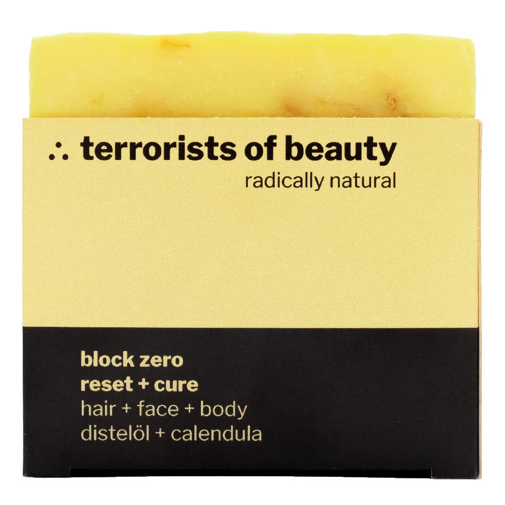 terrorists of beauty block zero - reset + cure Seife 100 g