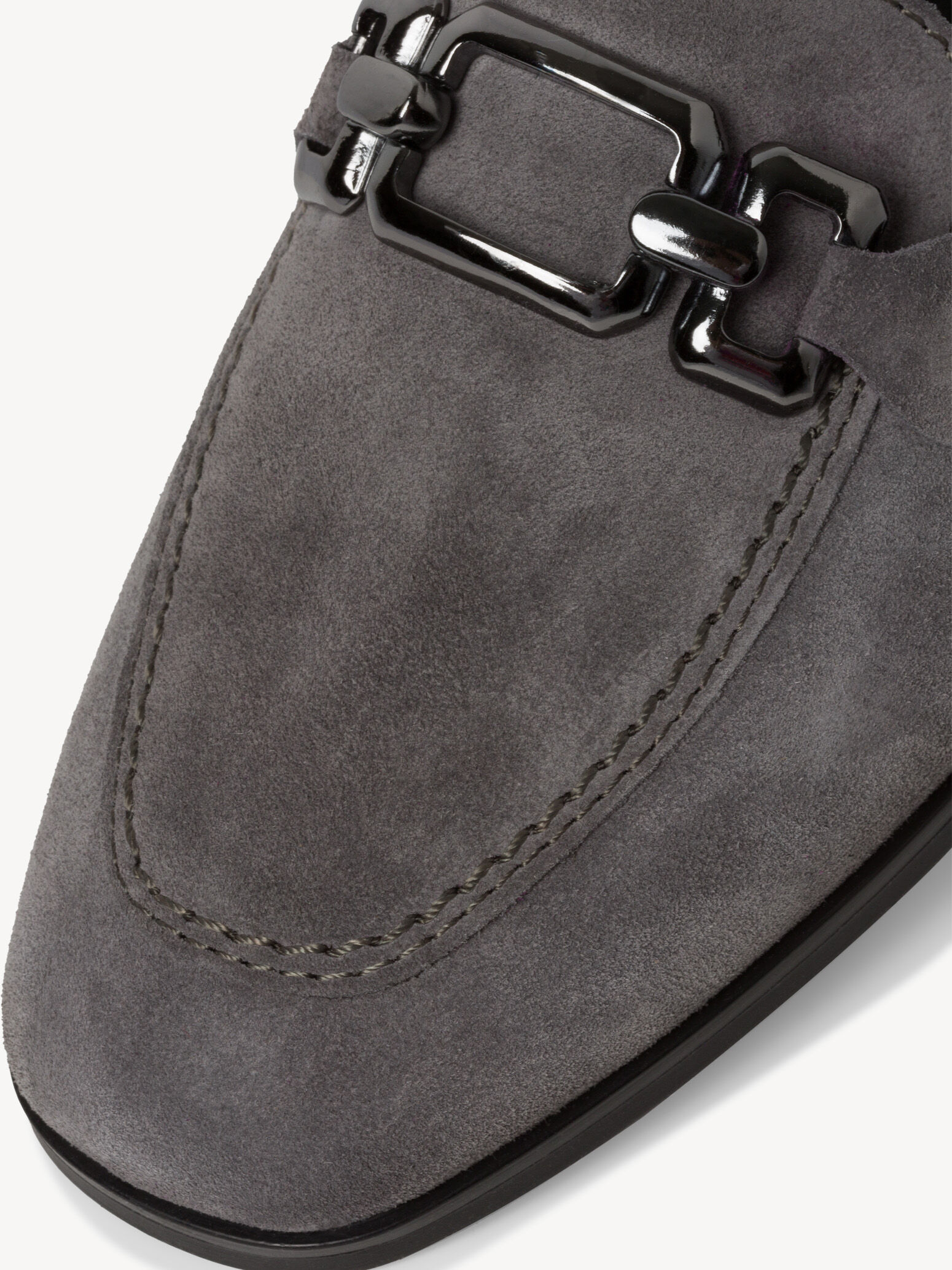 Slipper en cuir - gris