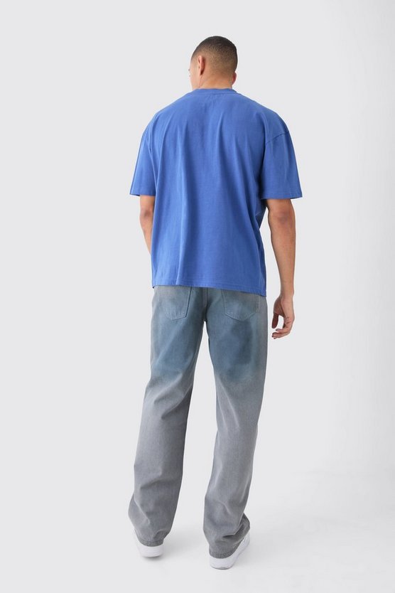 Oversize T-Shirt mit Staten Island Print