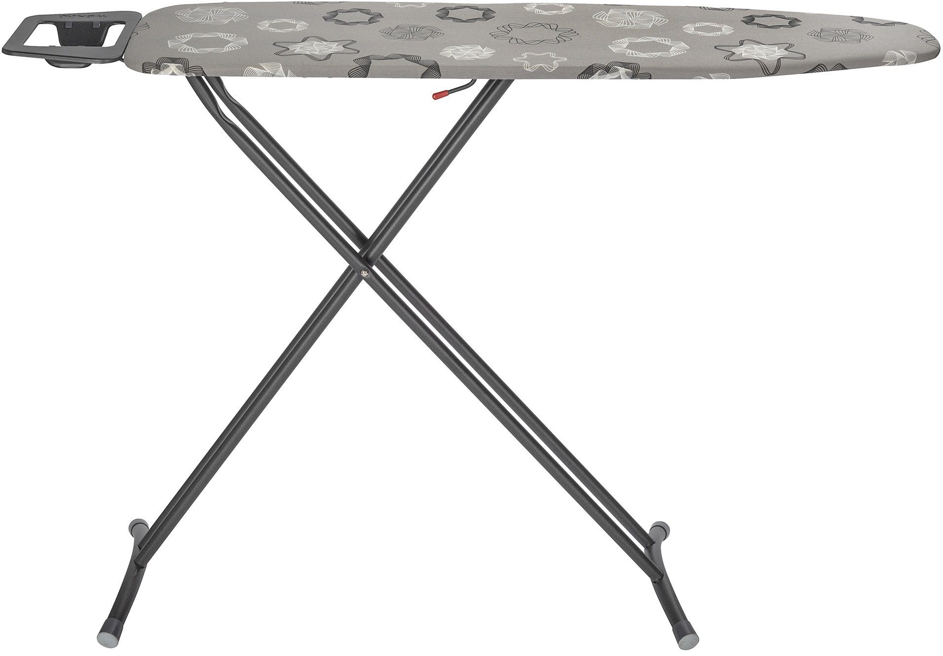 WENKO Bügelbrett Classic Black, Bügelfläche 120x38 cm, höhenverstellbar, platzssparend klappbar