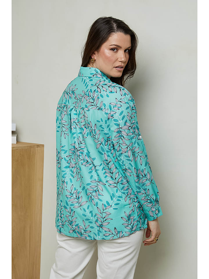 Curvy Lady Hemd in Türkis günstig kaufen