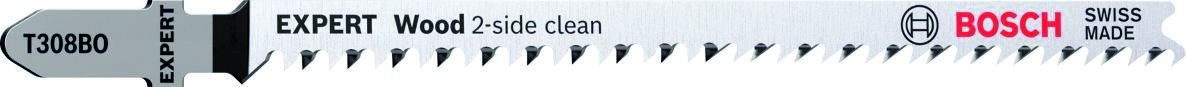 Bosch Blue Accessories 2608900554 Expert 'Wood 2-sided clean' T 308 BO stiksavklinge 3-delt