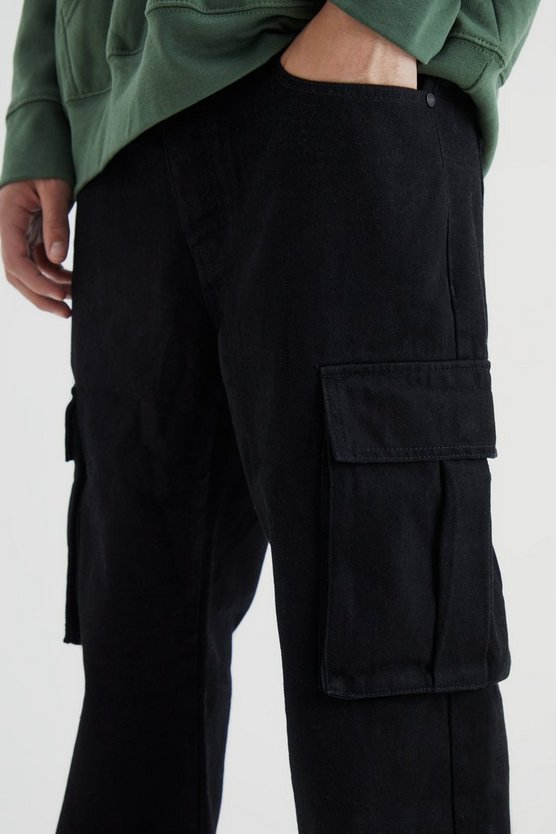 Lockere Cargo-Jeans