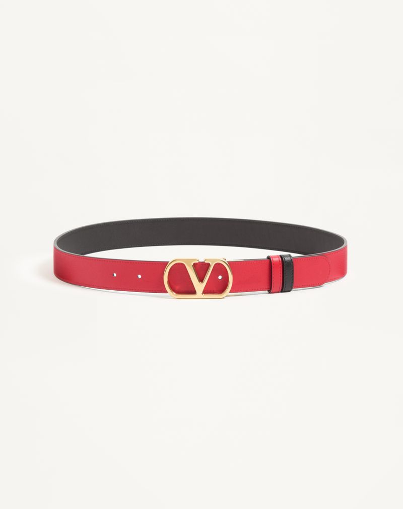VLogo Signature Vendbart Bælte i Skinnende Kalveskind 30mm