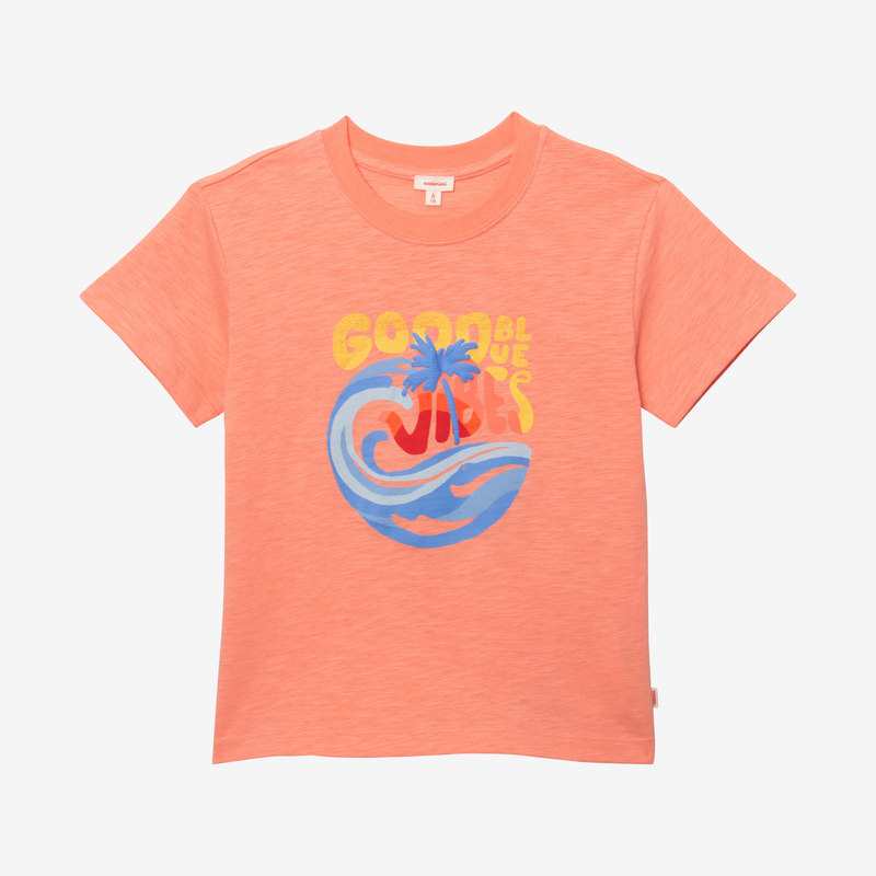 T-shirt garçon message abricot orange Catimini
