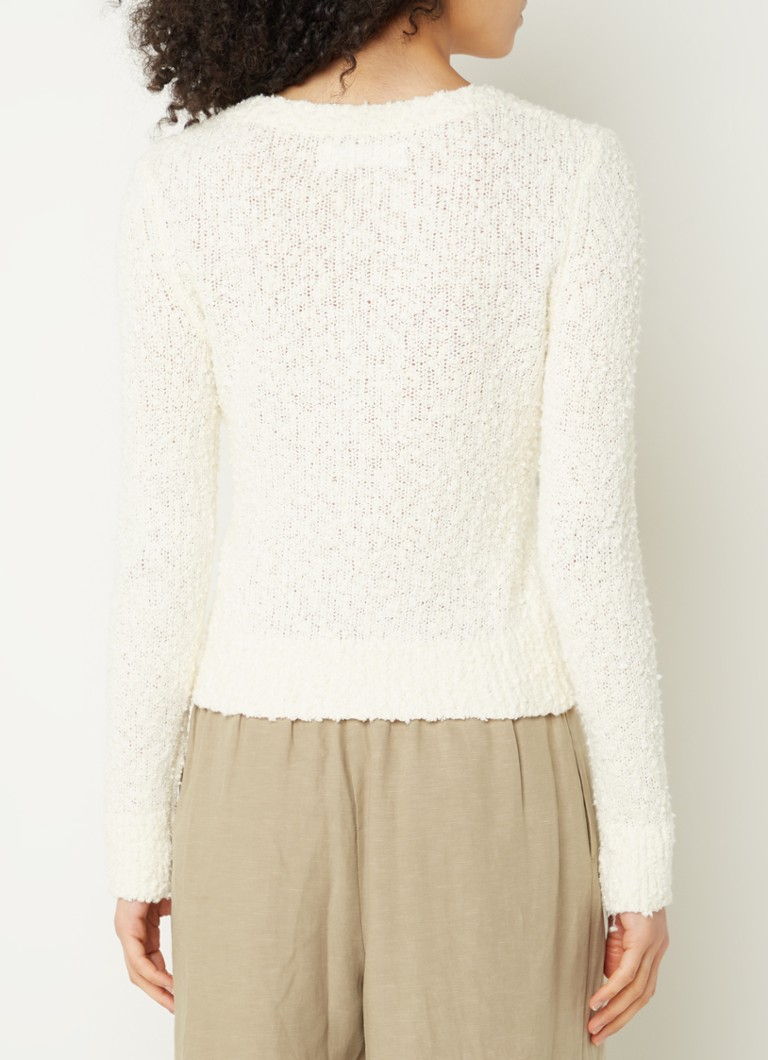 Cardigan gros tricotat din amestec de in
