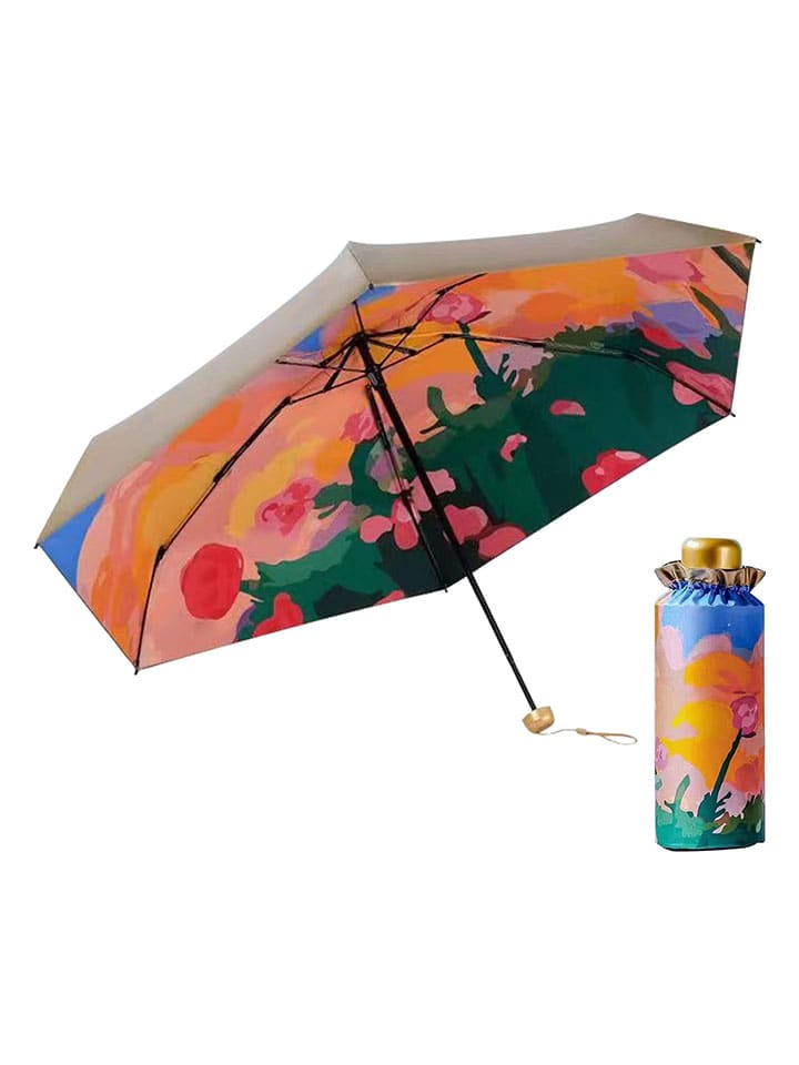 Le Monde du Parapluie Taschenschirm in Beige/ Bunt - Ø 90 cm günstig kaufen onesize