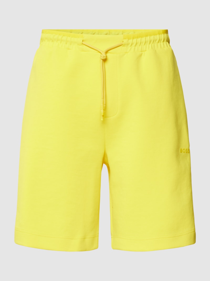 Sweatshorts mit Galonstreifen Modell 'Headlo' in gelb