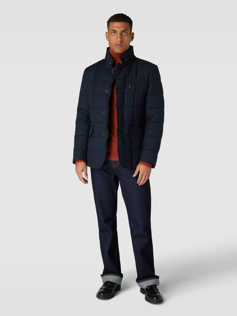 Jacke mit Stehkragen in marineblau