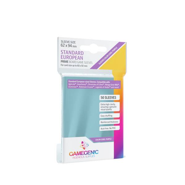 PRIME Standard Card Game Sleeves 66 x 91 mm Clear
