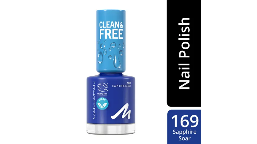 MANHATTAN COSMETICS Nagellack Clean & Free 169 - Sapphire Soar / Desert Bluebell