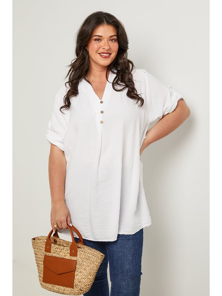 Curvy Lady Tunika in Weiß günstig kaufen
