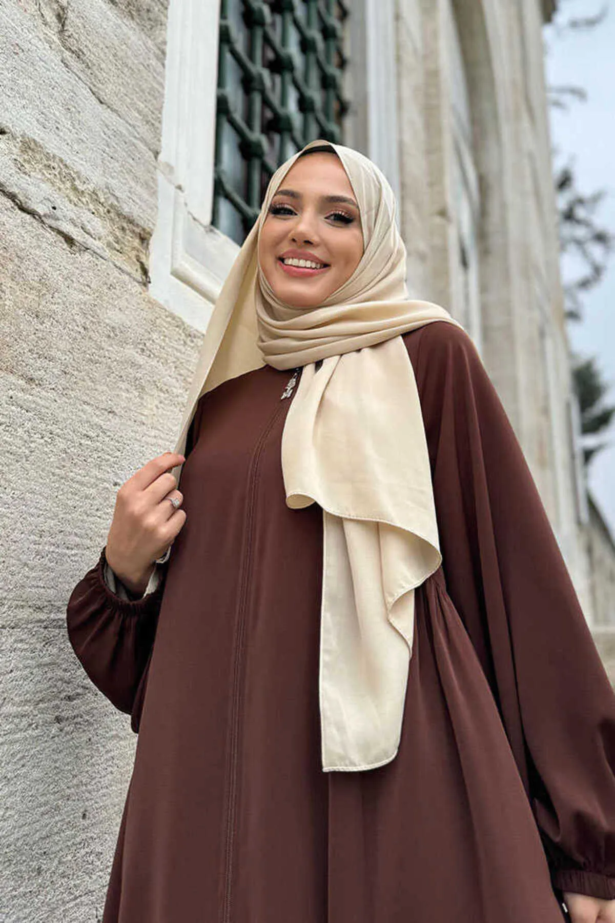 Bym Fashion  Cap & Abaya - Braun - Basic