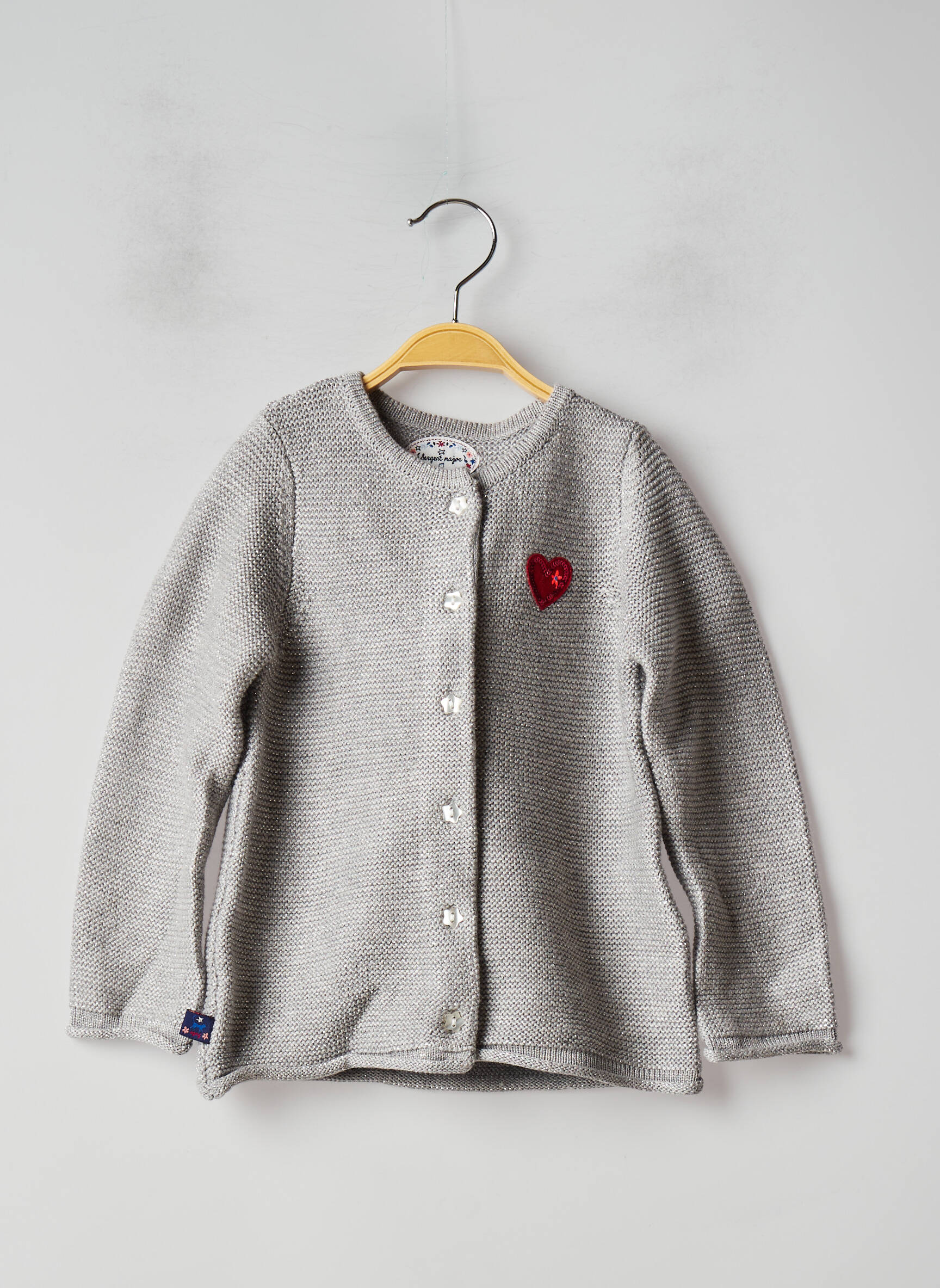 Sergent Major Cardigans Fille couleur gris
