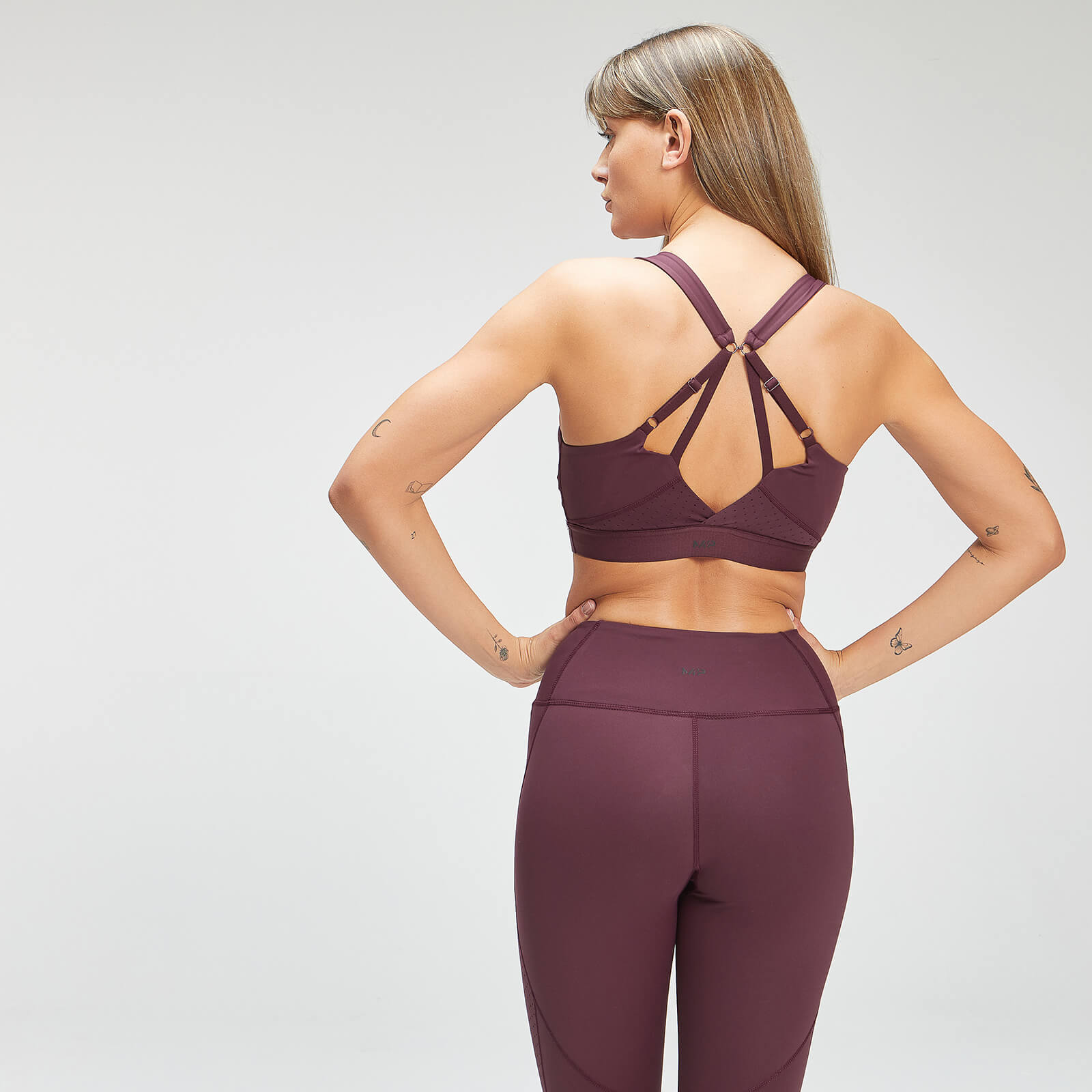 Brassière de sport MP Power Ultra pour femmes – Bordeaux/Noir