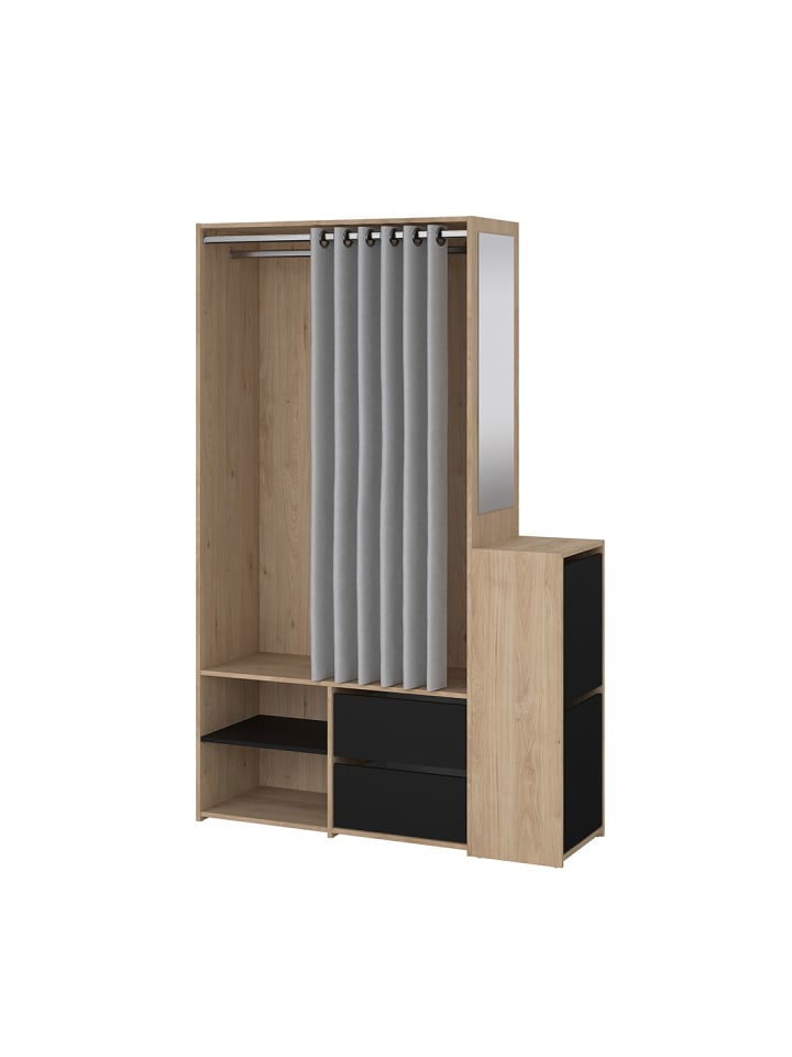 ebuy24 Kleiderschrank Kimmy Walnuss 128 x 41 cm günstig kaufen onesize