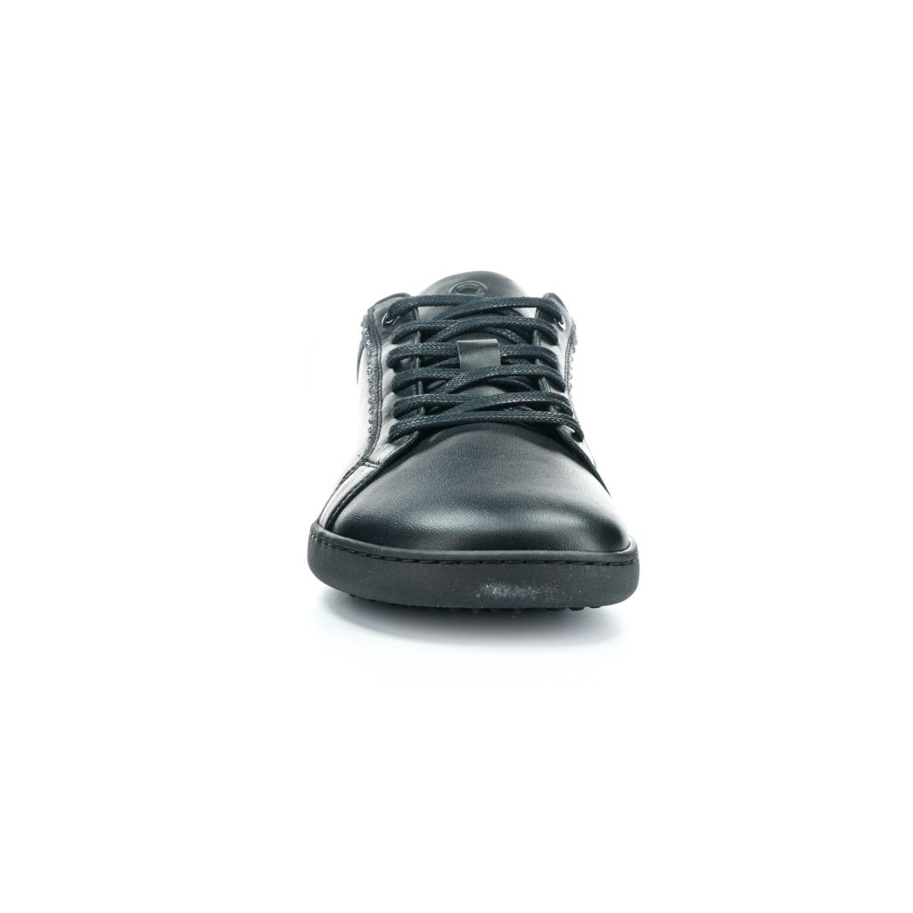 Shapen Feelin Chic Black Glitter Leather Barfuß-Halbschuhe